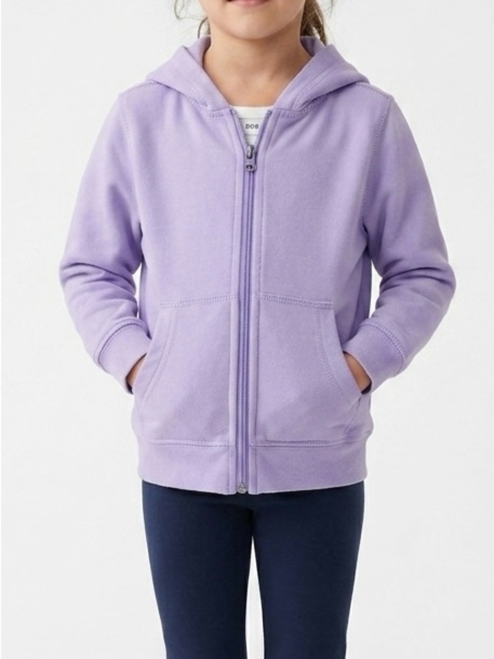 Hanna Andersson Purple Zip Up Hoodie 3T Elevated Basics Minimalist